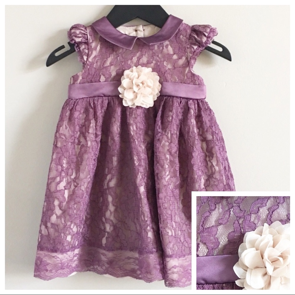 Wendy Bellissimo Worn Once Purple Lace Dress